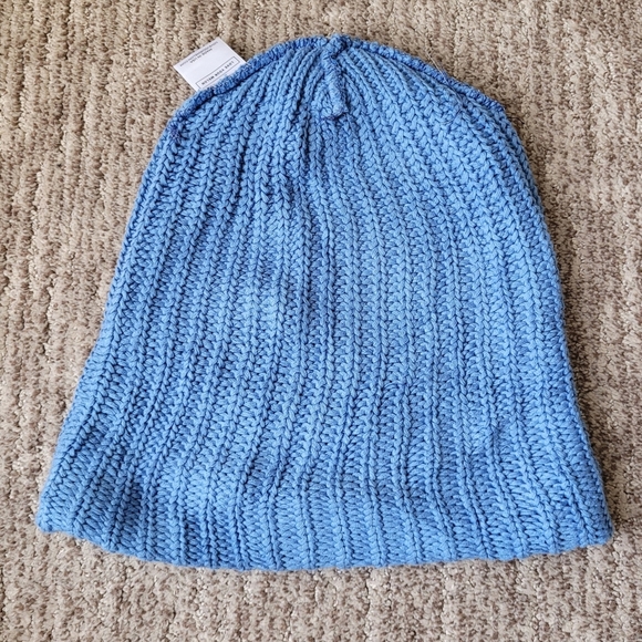 LOVE YOUR MELON CUFFED BEANIE KNIT TOQUE BLUE GOLD FOIL ONE SIZE - Picture 8 of 12